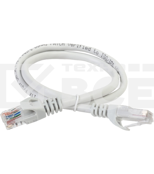 Коммутационный шнур ITK PC01-C5EU-02M (патч-корд), кат.5Е UTP, 0,2м, серый