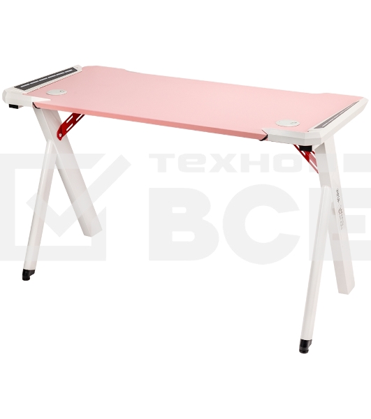 Стол игровой компьютерный HIPER HG-Z1-1160 UNICORN/высота 70 см/ширина 120 см/глубина 60 см/розовая МДФ столешница с карбоновым покрытием и белые ножки (HG-Z1-1160)