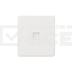 Розетка компьютерная Kranz ROUND RJ45 кат6 с/у перламутр, фото 1