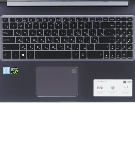 Клавиатура для ноутбука Asus Vivobook Pro M580 черная с подсветкой