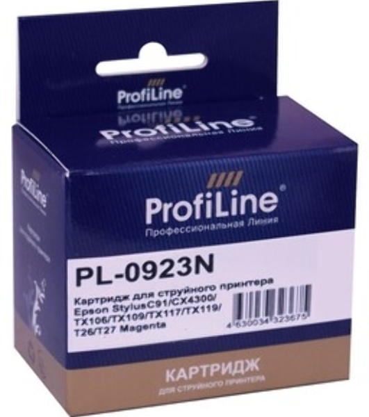 Картридж струйный ProfiLine PL-0923N для принтеров Epson StylusC91/CX4300/TX106/TX109/TX117/TX119/T26/T27 Magenta водн