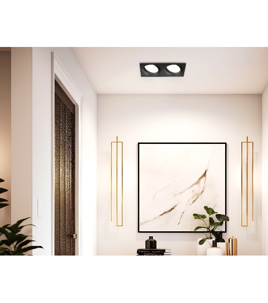 Светильник Ambrella light TN52235/2 BK черный IP20 GX53/2 220*110*44