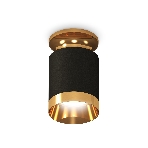 Светильник Ambrella Light XS6302160 SBK/PYG черный песок/золото желтое полированное MR16 GU5.3 (N6905, C6302, N6134), фото 1