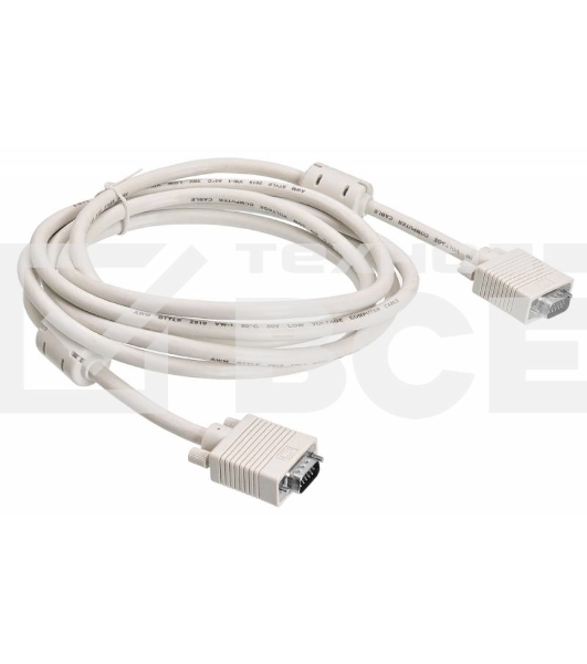 Кабель Buro CAB016S-10 VGA (m) VGA (m) 3м феррит.кольца серый