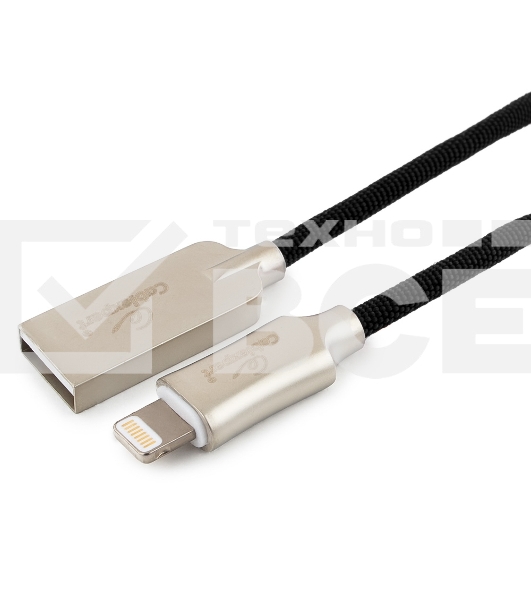 Кабель USB Cablexpert для Apple CC-P-APUSB02Bk-0.5M, MFI, AM/Lightning, серия Platinum, длина 0.5м, черный, блистер