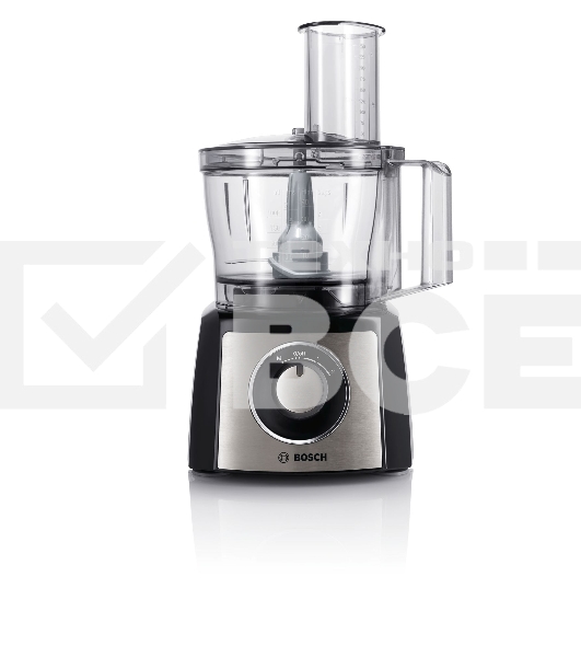Кухонный комбайн Bosch MCM3501M 800 Вт, Скорости: 2, Блендер 1 л, Чаша 2.3 л, Цвет: черны/серебристый