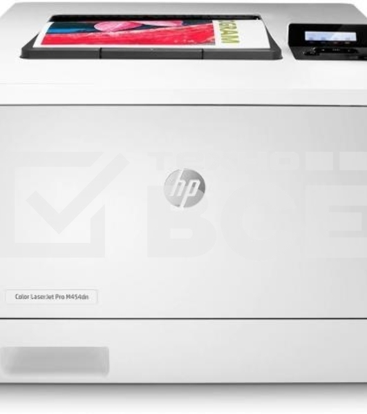 Принтер лазерный HP Color LaserJet Pro M454dn (W1Y44A), А4, цветной, печ. до 27 стр/мин., 600 x 600 dpi, USB, RJ-45, Air Print, Mopria