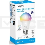 Умная многоцветная Wi‑Fi лампа Tapo Smart WiFi Bulb, A60 size，E27 base, 9.5W, 16 million colors, 2000k-6500k tunable white, 800 lumens brightness and diммable, 802.11b/g/n 2.4G WiFi connection, work with 200-240 V, 50/60 Hz power voltage and frequency, wo, фото6