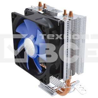 Кулер для процессора DEEPCOOL ICE EDGE MINI FS V2.0 синий, 80 мм, алюминий/медь, 2200 об/мин, 24.7 дБ, 3 pin, 100 Вт, 112 мм