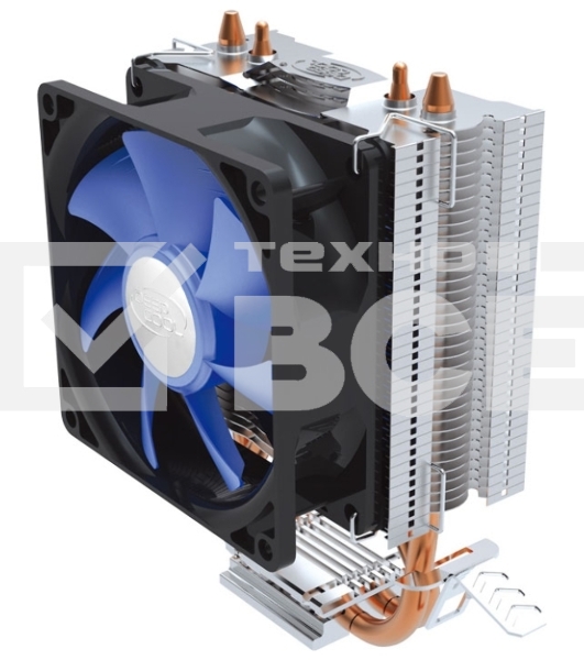 Кулер для процессора DEEPCOOL ICE EDGE MINI FS V2.0 синий, 80 мм, алюминий/медь, 2200 об/мин, 24.7 дБ, 3 pin, 100 Вт, 112 мм
