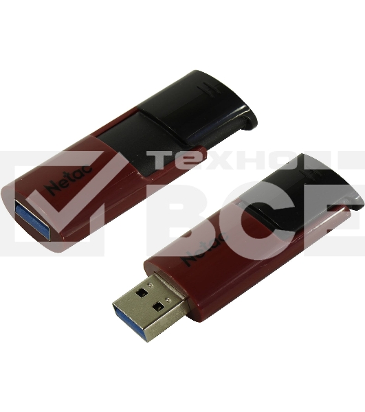 Флеш диск USB Drive Netac U182 NT03U182N-256G-30RE, USB3.0 256GB, retail version, черный/красный