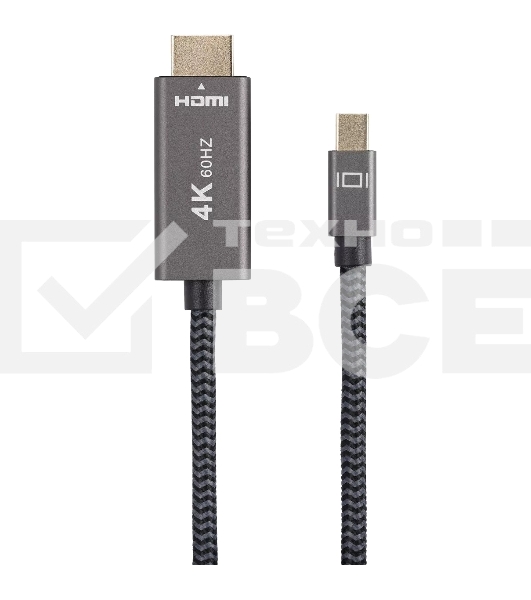 Кабель miniDisplayPort M-> HDMI M 4K@60Hz 1.8m Telecom,оплетка (TA562M-1.8M)