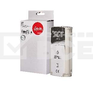Струйный картридж Sakura B3P23A (№727 Photo Black) для HP, фото-черный, 130 мл.
