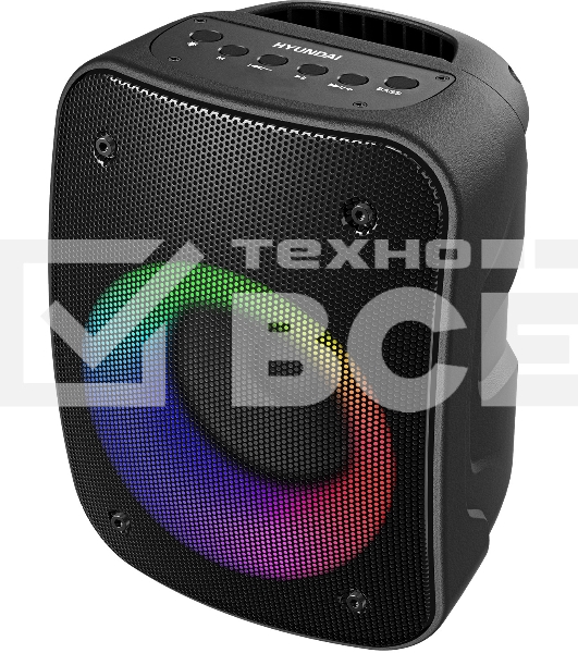 Портативная колонка Hyundai H-PS1005 черный 20 Вт 1.0 BT 10м 1800mAh