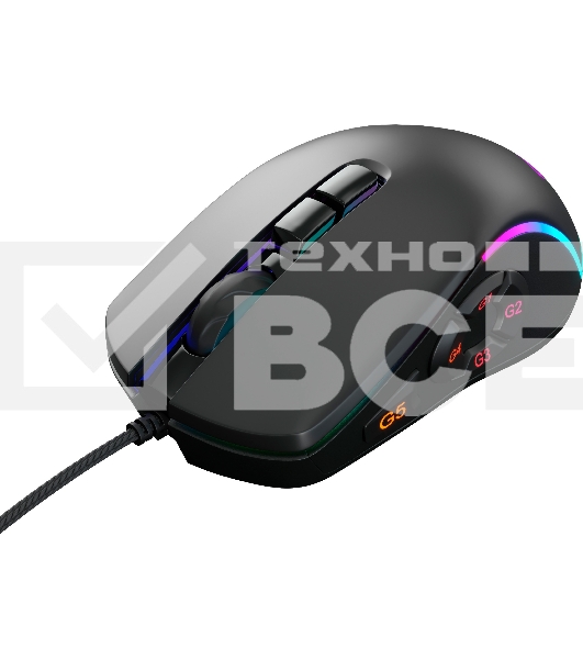 Мышь проводная GMNG XM003 черный, 32000 dpi, USB, кнопки - 10