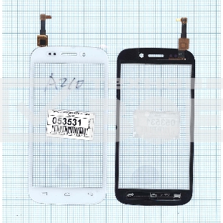 Сенсорное стекло (тачскрин) для Micromax A210 Canvas 4 белое