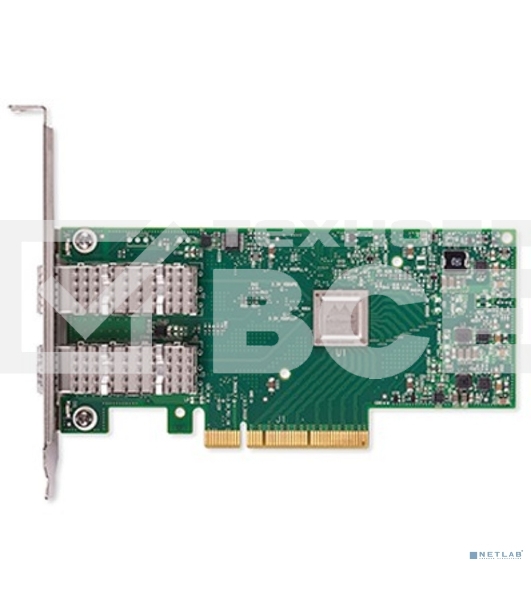 Сетевая карта ConnectX-4 Lx EN network interface card, 25GbE dual-port SFP28, PCIe3.0 x8, tall bracket, SR-IOV, TCP/UDP, MPLS, VxLAN, NVGRE, GENEVE, iSER, NFS RDMA, SMB Direct, ROHS R6