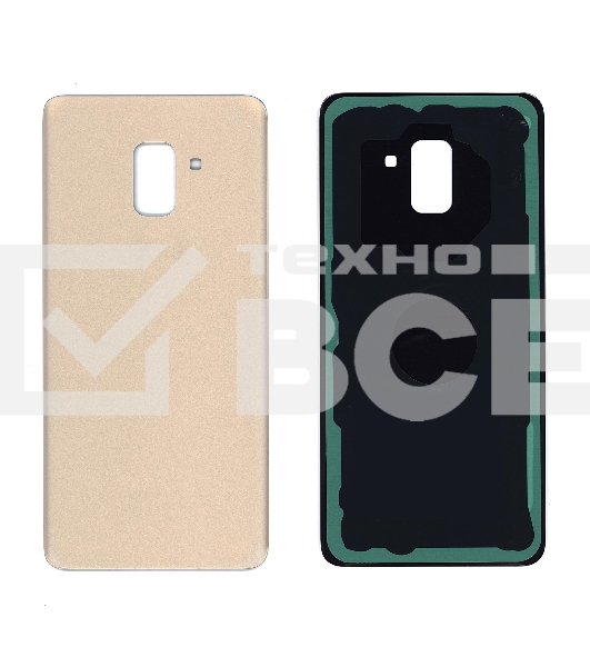 Задняя крышка для Samsung A730F Galaxy A8 Plus (2018) золотая