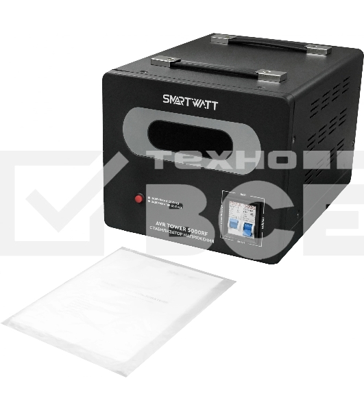 Напольный стабилизатор напряжения SMARTWATT AVR TOWER 5000RF (140W - 260W, 5000VA, 5 кВт, 50-60 Гц, LED-дисплей, релейны