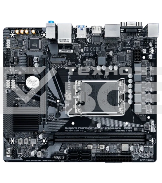 Материнская плата Gigabyte H610M S2H V2, LGA 1700, Intel H610, 2xDDR5, 4xSATA, 1xM.2, 1xPCIe 4.0 x16, 1xPCIe x1, 1xHDMI, 2xDP, 1xD-Sub, 1x 1Gb LAN, 2xUSB-A 3.2 Gen 1, 4xUSB-A 2.0, 3x 3.5 мм, 7.1, mATX