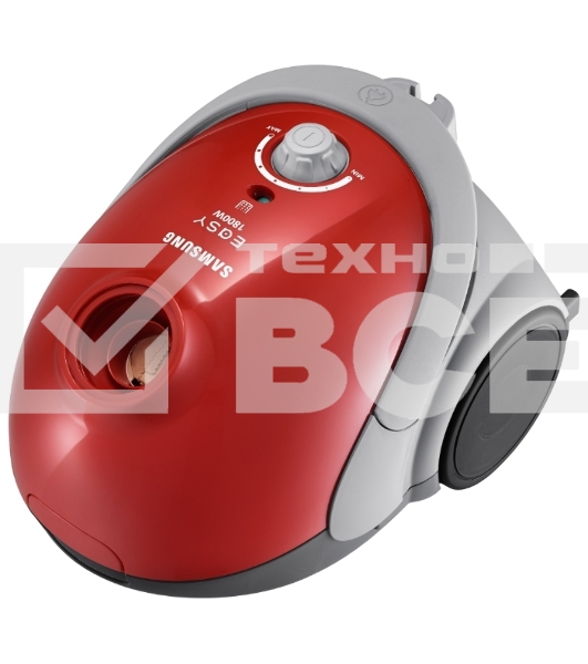 Пылесос Samsung VCC5251V3R 1800Вт, красный 410/1800 Вт, уборка сухая, пылесборник мешок, контейнер 2л