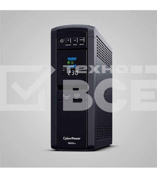 Источник бесперебойного питания Cyberpower CP1600EPFCLCD Line-Interactive 1600VA/100W USB/RS-232/RJ11/45 (6 EURO)