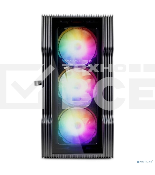 Компьютерный корпус 1STPLAYER TRILOBITE T3-G Black / mATX, TG / 4x 120mm LED fans inc. / T3-G-BK-4F1