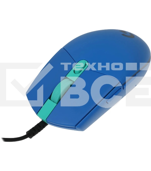 Мышь проводная Logitech G102 LIGHTSYNC синий, 8000 dpi, USB, кнопки - 6