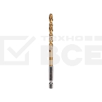 Сверло по металлу, 6мм, Р6М5, ТИТАН, шестигранный хвостовик (1 шт. в упаковке) DIN 338 Kranz, фото 1