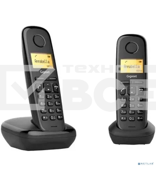 Радиотелефон Dect Gigaset A270 Duo Rus черный (труб. в компл.:2шт) АОН