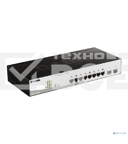 Коммутатор настраиваемый L2 PoE-коммутатор, 8x1000Base-T PoE, 2х1000Base-X SFP, PoE-бюджет 65 Вт, упрощенный интерфейс CLI