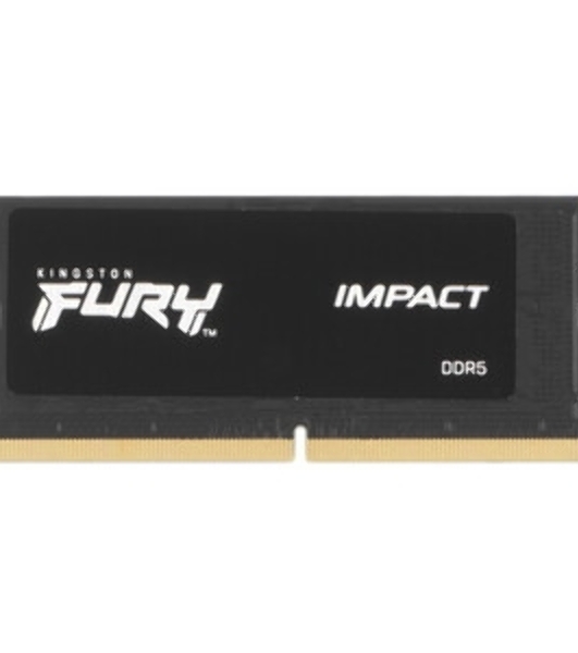 Оперативная память Kingston Fury Impact, DDR5, 16GB (1x16GB), 4800MHz, CL38, SO-DIMM