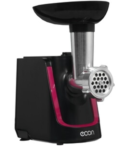 Мясорубка электрическая ECON ECO-1062MG черный, 2000 Вт, 2.2 кг/мин, реверс, защита от перегрузки, насадки - 4