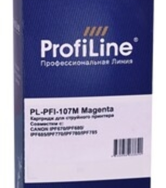 Картридж струйный ProfiLine PL-PFI-107M для принтеров Canon IPF670/IPF680/IPF685/IPF770/IPF780/IPF785 с чернилами Magenta