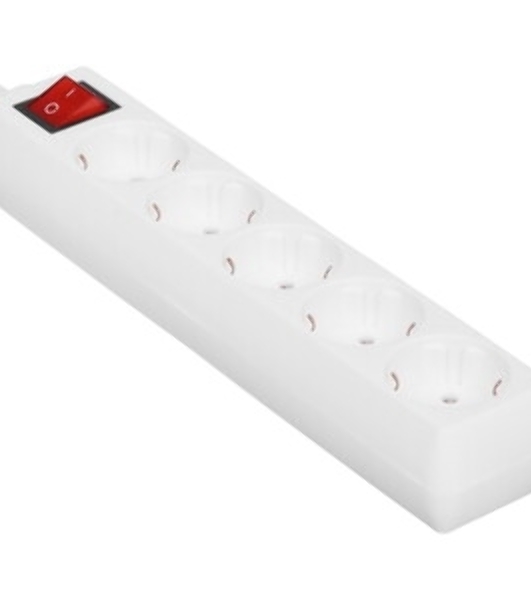 Сетевой удлинитель Buro BU-PS5.1/W 1.5 м (5 розеток) белый (пакет ПЭ)