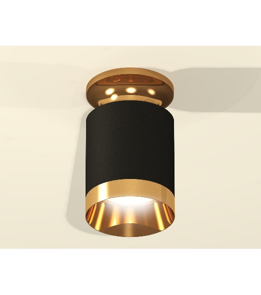 Светильник Ambrella Light XS6302160 SBK/PYG черный песок/золото желтое полированное MR16 GU5.3 (N6905, C6302, N6134)