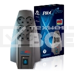 Сетевой фильтр Pilot X-Pro 3м (6 розеток) серый (коробка), фото 1