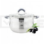 Кастрюля со стеклянной крышкой Zeidan Z-50250 2,1 л - 2.1 л (д.16х10.5 см), нерж.сталь, внутренняя - матовая полировка, снаружи - комбинированная полировка, шкала литража, ручки с силиконовым покрытием, КАПСУЛИРОВАННОЕ ДНО, ПОДАРОЧНАЯ УПАКОВКА С ПЛАСТИКОВОЙ РУЧКОЙ., фото2