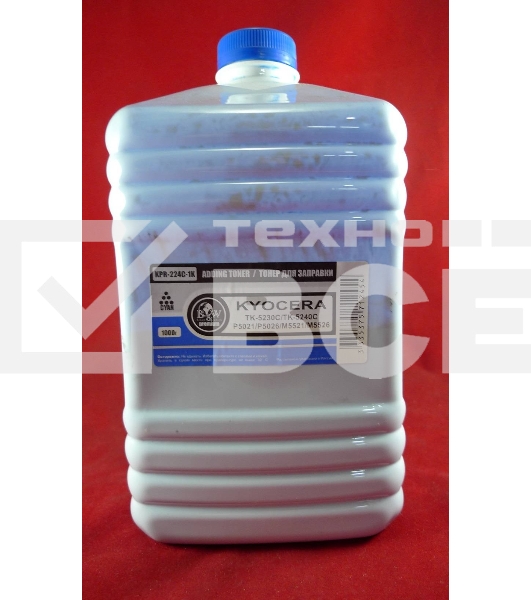 Тонер для Kyocera TK-5220C/TK-5230C/TK-5240C, P5021/P5026/M5521/M5526 Cyan (кан. 1кг) Black&White Premium