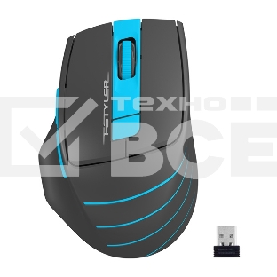 Мышь беспроводная A4Tech Fstyler FG30 серый/синий, 2000 dpi, радиоканал, USB, кнопки - 5