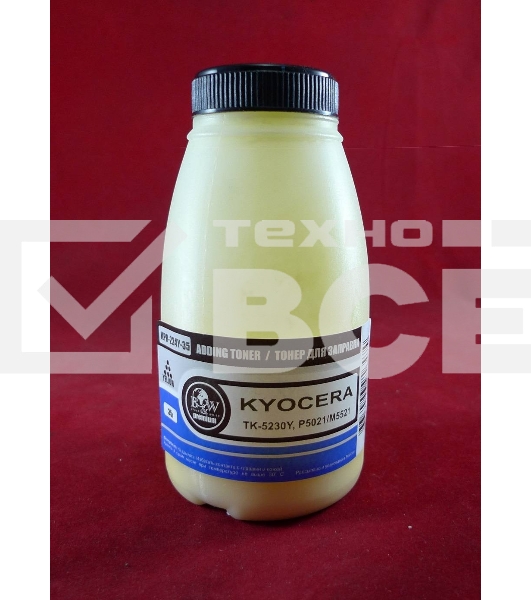 Тонер для Kyocera TK-5230Y, P5021/M5521 Yellow (фл. 35г) 2.2K B&W Premium фас. Россия