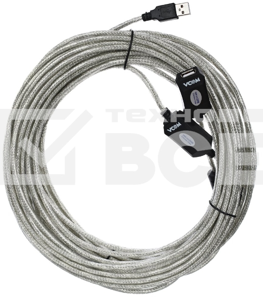 Кабель VCOM VUS7049-20M Кабель-адаптер USB2.0-repeater, удлинительный активный <Am-->Af> 20м