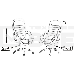 Кресло руководителя Бюрократ T-9950 Leather Ontano рыжий, кожа, крестовина хром, фото13