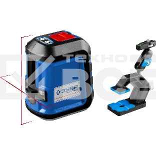 Нивелир лазерный Зубр КРЕСТ-15 (34902-2_z01) суперкомпакт, 15м, точн. +/-0,3 мм/м, держатель