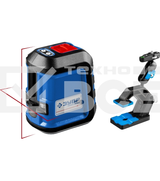 Нивелир лазерный Зубр КРЕСТ-15 (34902-2_z01) суперкомпакт, 15м, точн. +/-0,3 мм/м, держатель