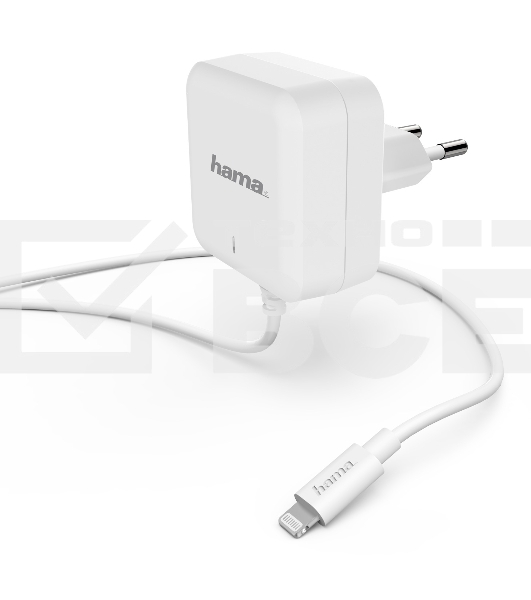 Сетевое зар./устр. Hama H-183318 3A PD для Apple белый (00183318)