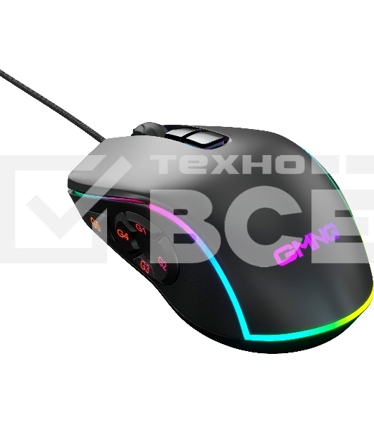 Мышь проводная GMNG XM003 черный, 32000 dpi, USB, кнопки - 10