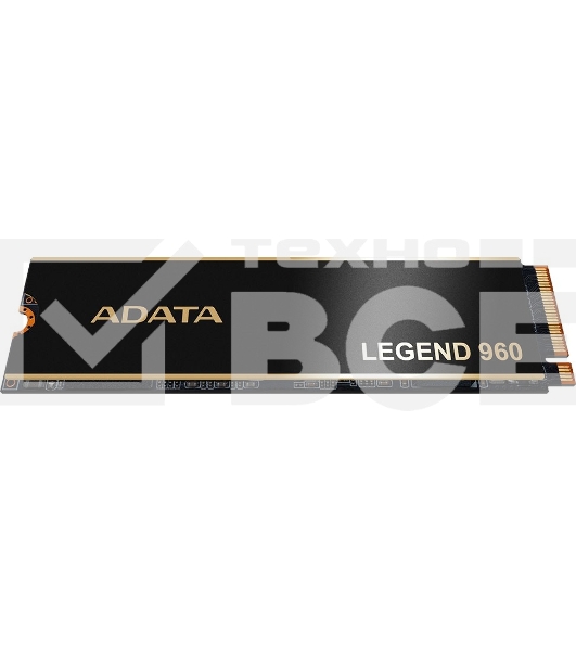 Накопитель SSD ADATA LEGEND 960, 1Tb, PCIe 4.0 x4, M.2 2280, NVMe, R/W 7400/6000, с радиатором