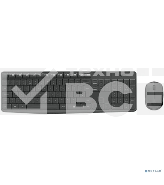 Клавиатура + мышь Logitech MK235 клав:черный мышь:черный USB беспроводная