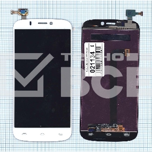 Дисплей для Micromax A300 Canvas Gold белый